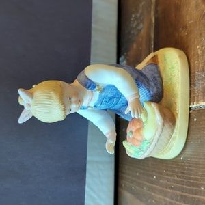 Homco Denim Days Harvest Helpers Debbie Vintage